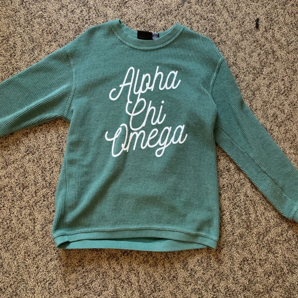 Alpha Chi Omega Corded crewneck L